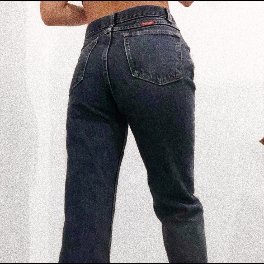 Wrangler dark wash mom jeans